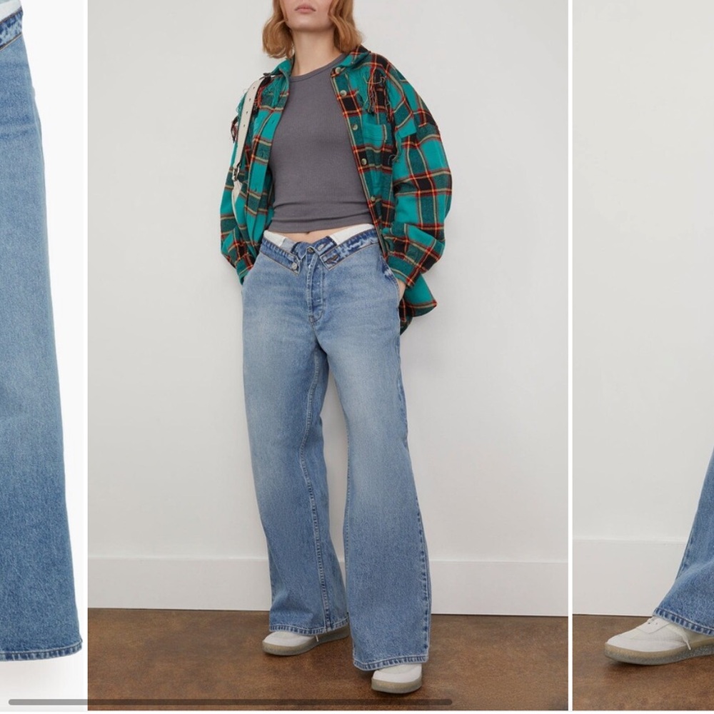 NWT EB Denim Madison Baggy Wide Leg 100% Cotton Made in USA Jeans in Luca - Picture 14 of 14